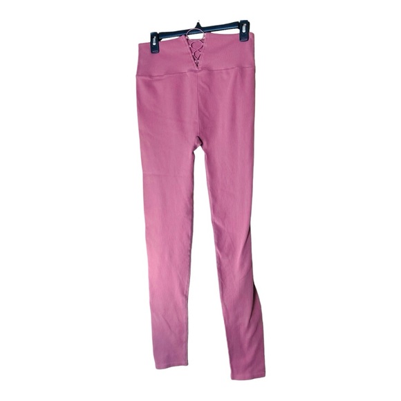 Fila Leggings /‎ Pants Dusty Mauve Pink Ribbed Size Small - Picture 1 of 8